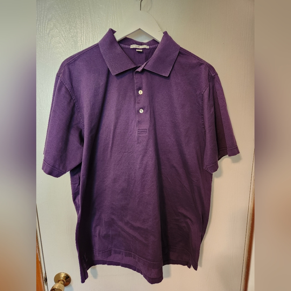 Large Purple Peter Millar Cotton Polo